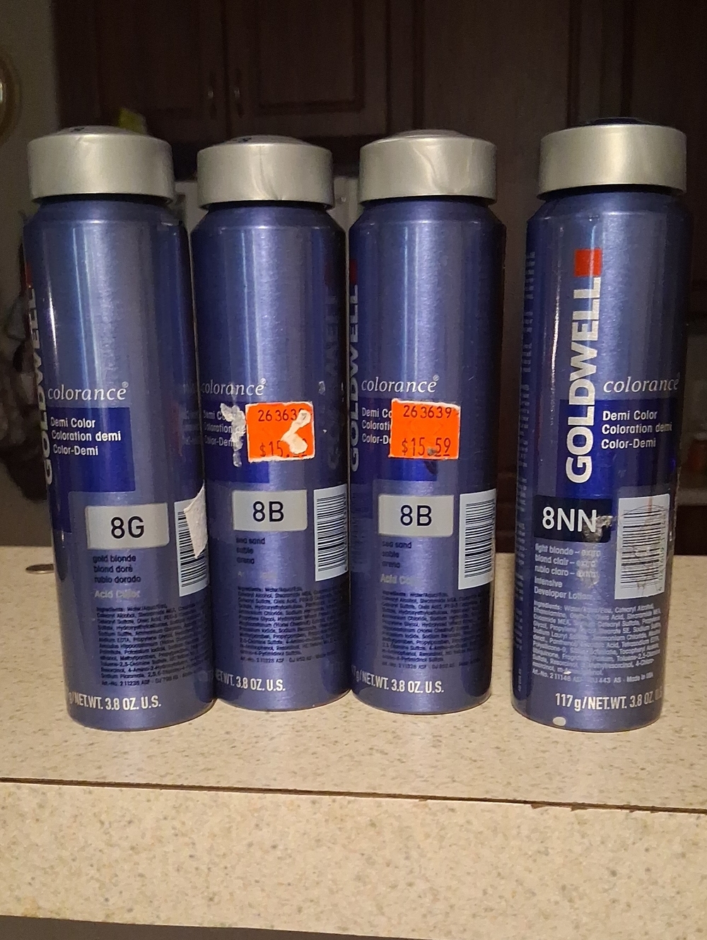 Lot Of 4 Goldwell Colorance Demi-Permanent Hair Color Bottles Blondes